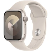 Apple Watch Series 9 41mm Hviezdne biely hliník s hviezdne bielym športovým remienkom S/M - Inteligentné hodinky