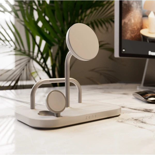 ZENS 4-in-1 MagSafe/Qi2 4v1 nabíjacia stanica (60W) strieborná - Nabíjačky - Obrázok 7I4L000K01