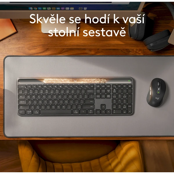 Logitech K980 Signature Slim Solar+ bezdrôtová klávesnica čierna US - Klávesnice - Obrázok 7IRI000K01