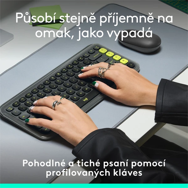 Logitech POP ICON KEYS (US) klávesnica grafitová - Klávesnice - Obrázok 7IU8000O01