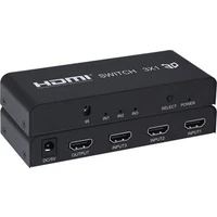 PremiumCord HDMI switch 3:1 kovový s diaľkovým ovládačom a napájacím adaptérom - Ostatné