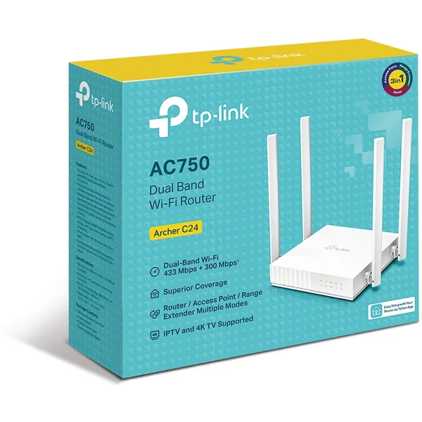 TP-Link Archer C24 Wi-Fi 5 smerovač biely - Wi-Fi routery - Obrázok 7JBFF00101