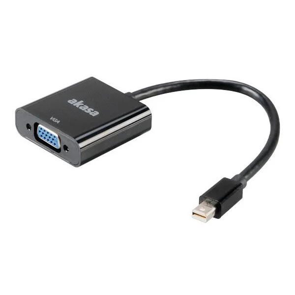 Akasa MiniDisplayPort/VGA redukcia 0,2m čierna - Káble a redukcie - Hlavný obrázok