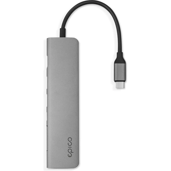 iWant by Epico 7v1 multimediálny hub 8K s USB-C vesmírne šedý - USB huby - Obrázok 7KEK000K01