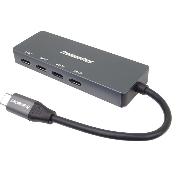 PremiumCord SuperSpeed ??4v1 USB-C Hub antracitový - USB huby - Obrázok 7L4L000K01