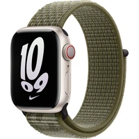 Apple Watch Apple Watch 41mm sekvojovozeleno/platinový Nike prevliekací športový remienok - Remienky
