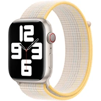 Apple Watch 49/45/44/42mm hviezdne biely prevliekací športový remienok - Remienky