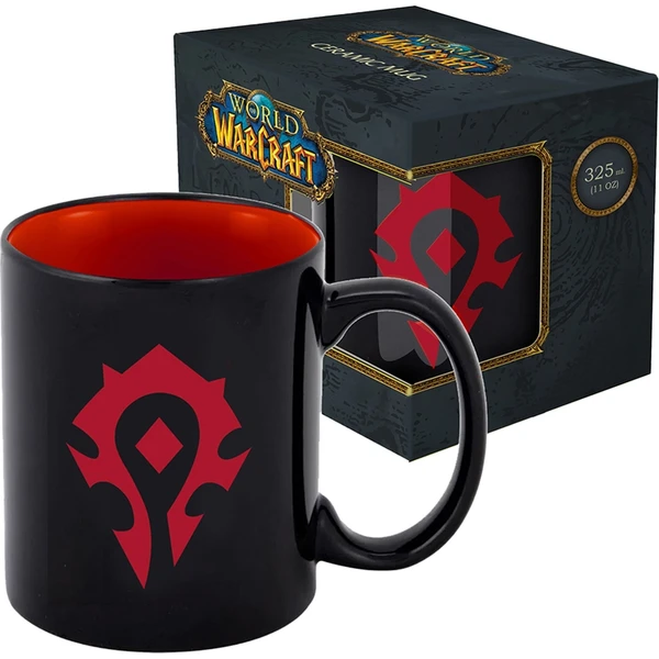 Keramický hrnček World of Warcraft Horda - čierny 330 ml (darčekové balenie) - Hrnčeky - Hlavný obrázok