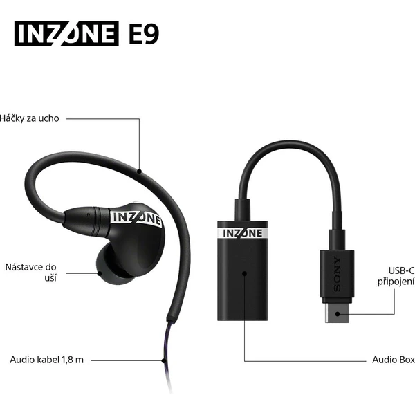 Sony INZONE E9 drôtové herné slúchadlá čierna - Slúchadlá - Obrázok 7OBH000K01