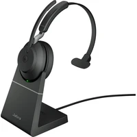 Jabra Evolve2 65 Link380/390a MS Mono bezdrôtové slúchadlá so stojanom čierna - Slúchadlá