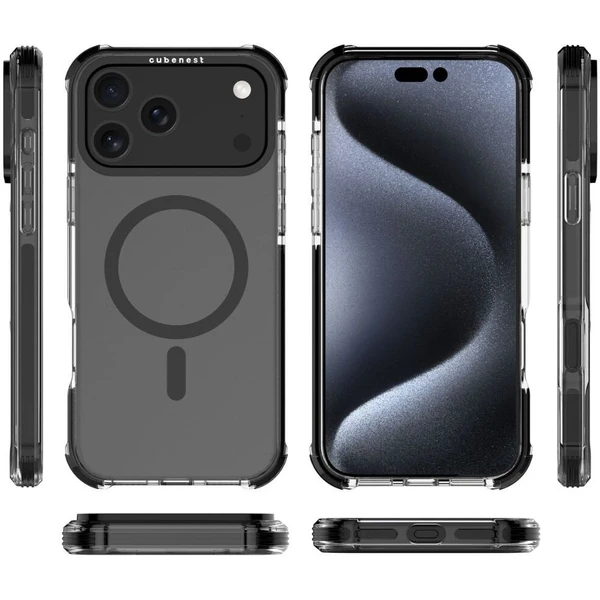 Cubenest MagPro Strong Guard MagSafe kryt iPhone 17 Pro Max čierny - Puzdra - Obrázok 7QBK000K01