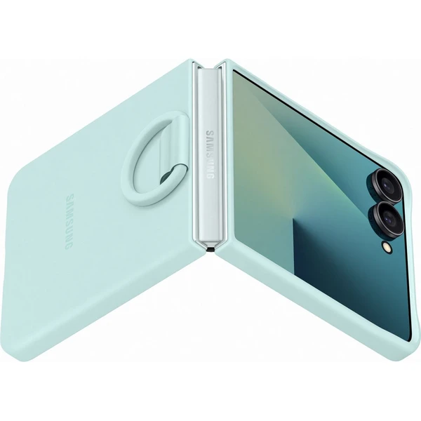 Samsung Ring Silicone Case ochranný kryt Galaxy Z Flip7 mentolovo zelený - Puzdra - Obrázok 7QGE000K01
