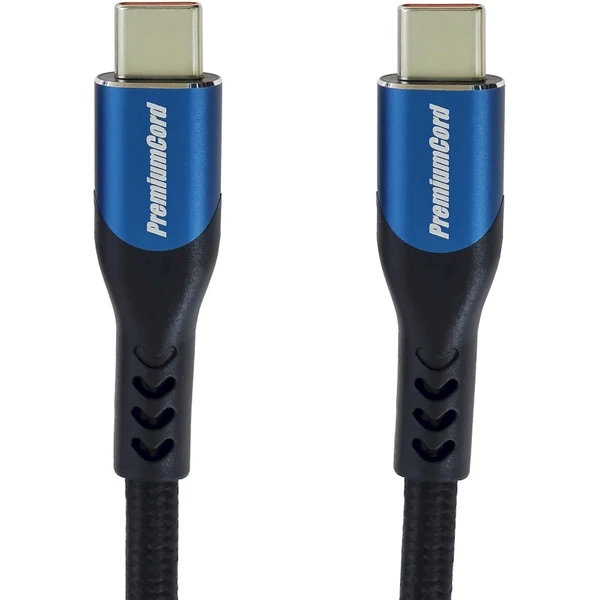 PremiumCord USB-C/USB-C napájací kábel 100W 1m modrý - Káble a redukcie - Hlavný obrázok