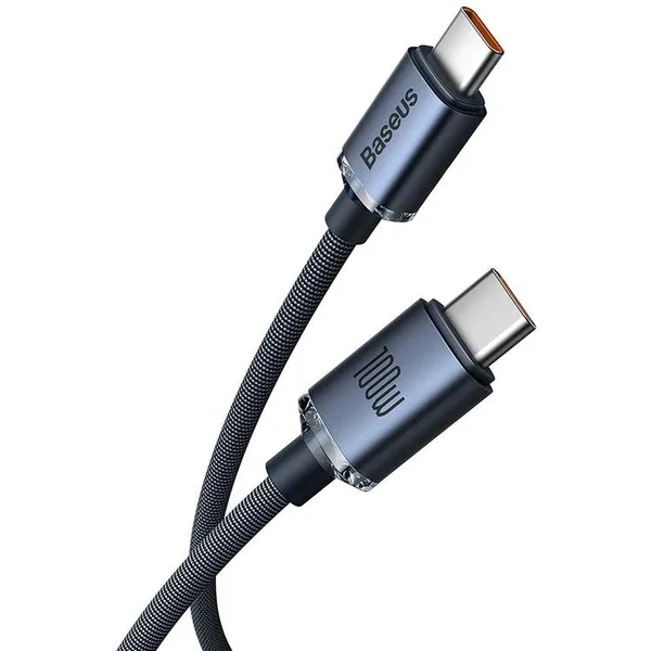 Baseus CAJY000601 Crystal Shine Series Dátový Kábel USB-C - USB-C 100W 1,2m Black - Káble - Obrázok 7SRL100501