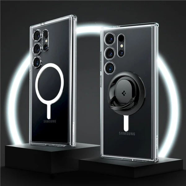 Spigen Ultra Hybrid OneTap Metal Ring MagFit kryt Samsung Galaxy S24 Ultra biely - Puzdra - Obrázok 7T91000P01