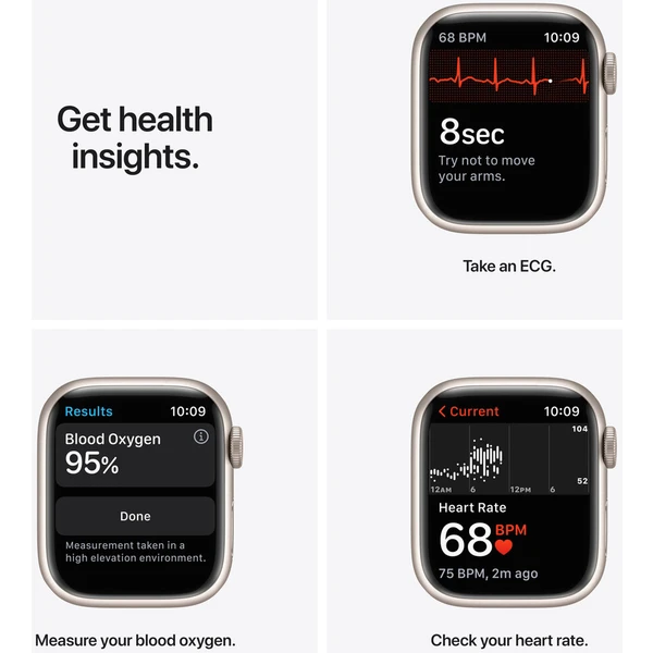 Apple Watch Series 7 Cellular 41mm hliník (Kategória B) - Inteligentné hodinky - Obrázok 7TZZ000501