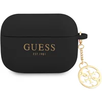 Guess 4G Charm Silikónové Puzdro pre Airpods Pro čierne - Puzdra