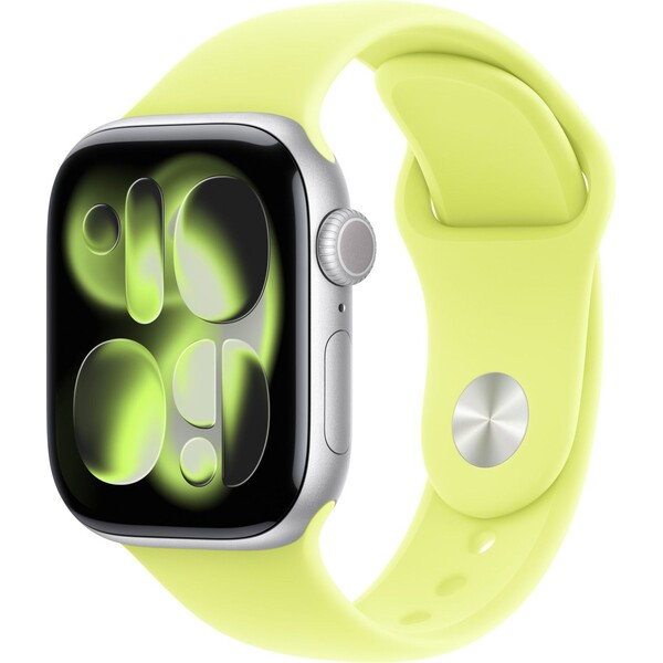 Apple Watch 42/41/40/38mm neónovo žltý športový remienok M/L