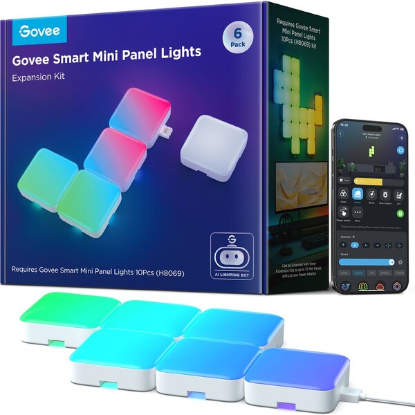 E-shop Govee Smart mini RGBIC panely - rozšírenie 6ks