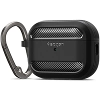 Spigen Rugged Armor puzdro pre AirPods Pro 2 čierne - Puzdra