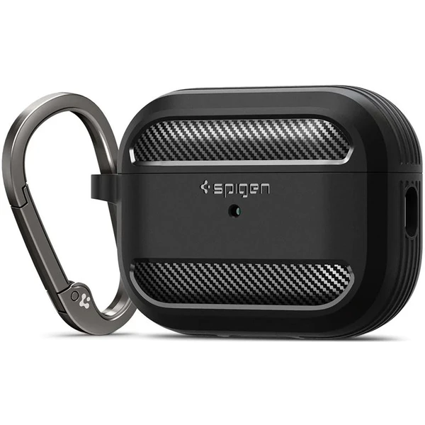 Spigen Rugged Armor puzdro pre AirPods Pro 2 čierne - Puzdra - Hlavný obrázok