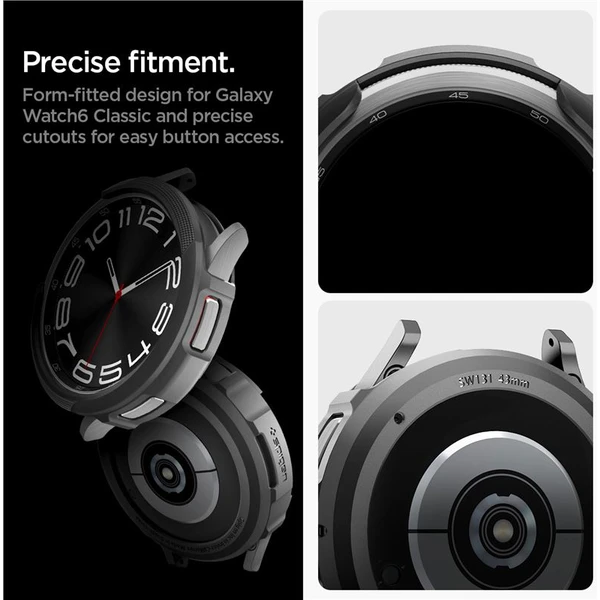 Spigen Liquid Air púzdro Samsung Galaxy Watch6 Classic 43mm matne čierne - Puzdra - Obrázok 7VV3000N01