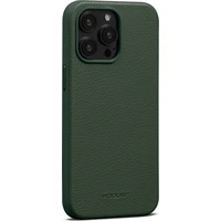 Woolnut kožený kryt pre iPhone 15 Pro Max tmavo zelený - Puzdra