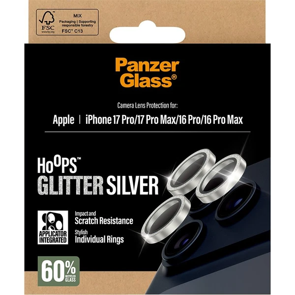PanzerGlass® Hoops skla Apple iPhone 17 Pro/16 Pro/15 Pro/17 Pro Max/16 Pro Max/15 Pro Max trblietav - Ochranné fólie a sklo - Obrázok 7XEH000K01