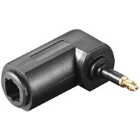 PremiumCord 3,5 mm/Toslink optický adaptér s ohnutým konektorom čierny - Káble a redukcie