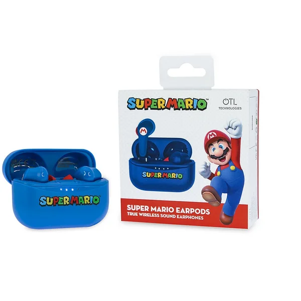 OTL bezdrôtové slúchadlá TWS s motívom Super Mario modrá - Slúchadlá - Obrázok 7YHB300401