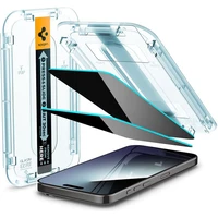 Spigen Glass tR EZ Fit Privacy 2 Pack tvrdené sklo iPhone 15 Pro Max číre - Ochranné fólie a sklo
