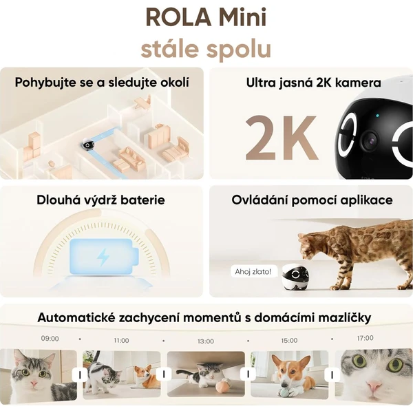 Enabot ROLA Mini biela - IP kamery - Obrázok 7Z8L000K01