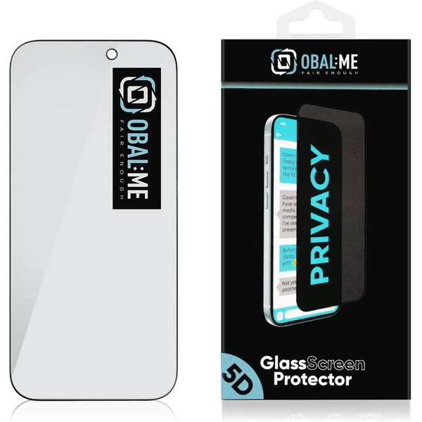 OBAL:ME Privacy 5D tvrdené sklo Apple iPhone 17/17 Pro čierne - Ochranné fólie a sklo - Obrázok 7a079ee05f954eb3b8238badc23d107c