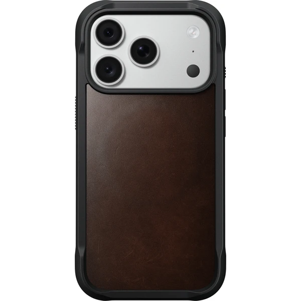 Nomad Rugged Leather (Horween) MagSafe kožený kryt iPhone 17 Pro/18 Pro Rustic Brown - Puzdra - Obrázok 7a14cef784d0467aa0308eaa51e4c105
