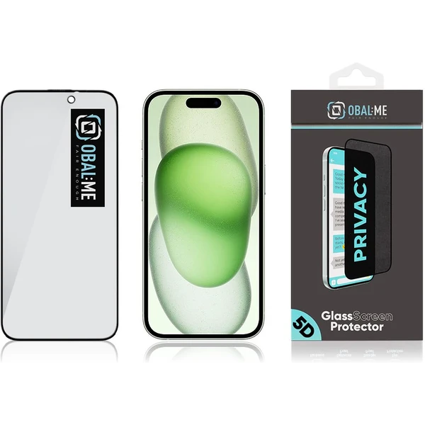 OBAL:ME Privacy 5D tvrdené sklo Apple iPhone 15 čierne - Ochranné fólie a sklo - Obrázok 7a2627f8a559421f8949f37f334f9e94