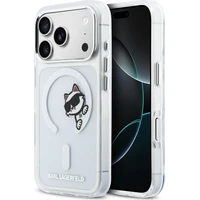 Karl Lagerfeld IML Choupette Peekaboo MagSafe kryt iPhone 17 Pro priehľadný - Puzdra