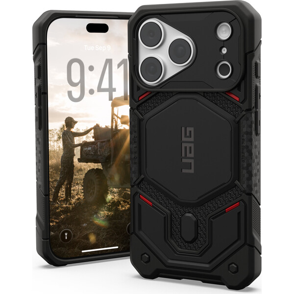 UAG Monarch Pro MagSafe, kevlar black - iPhone 2026 Pro/17 Pro - Puzdra - Hlavný obrázok