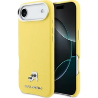 Karl Lagerfeld PU Karl and Choupette Hlavy Kolíky MagSafe kryt iPhone Air žltý - Puzdra
