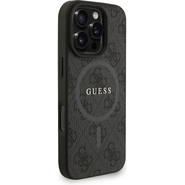 Guess PU Leather 4G Colored Ring Strap MagSafe kryt iPhone 16 Pre čierny - Puzdra - Obrázok 7a3e9933444c4aecb2d5f59d472a7bd2