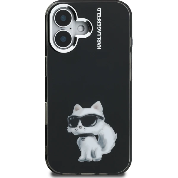 Karl Lagerfeld IML Aquarelle Chúpette kryt iPhone 16 čierny - Puzdra - Obrázok 7a57f65e003b4dd5b017c8d4c609f219