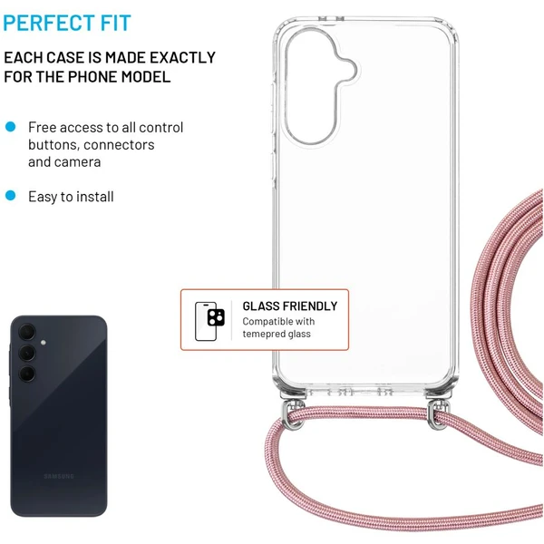 FIXED Pure Neck kryt s ružovou šnúrkou na krk pre Samsung Galaxy A36 5G/A56 5G - Puzdra - Obrázok 7a5c10f5ffa84e14baf4059ca17c578b