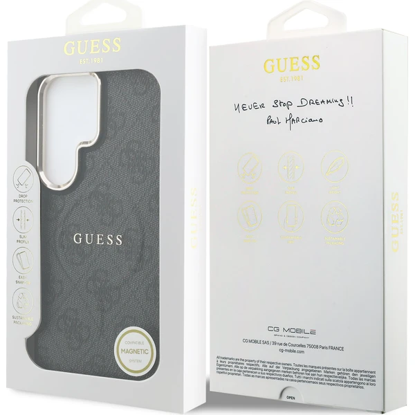 Guess PU Leather 4G Gold Frame Magnetický kryt Samsung Galaxy S26 Ultra čierny - Puzdra - Obrázok 7a7d8fcd88f545a8983e87984a3195cc