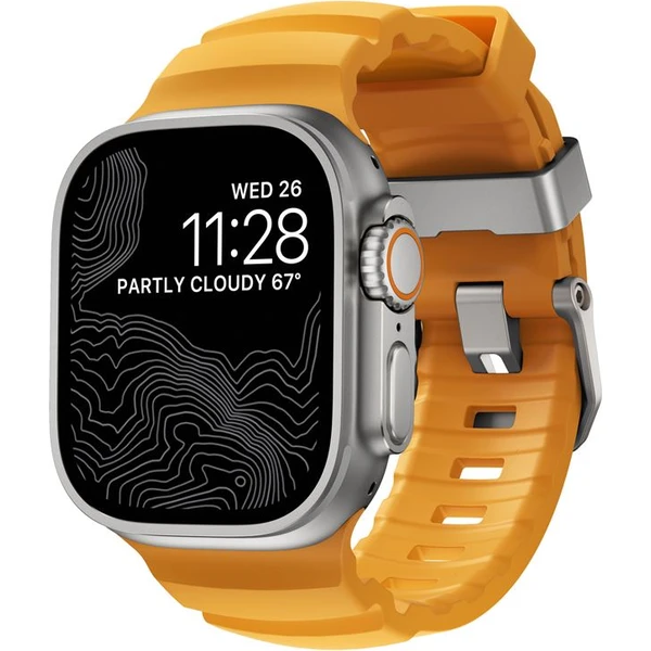 Nomad Rocky Point Band remienok Apple Watch 49/45/44/42mm strieborný/žltý - Remienky - Hlavný obrázok
