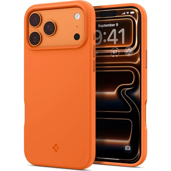 Spigen Silicone Fit MagSafe kryt iPhone 17 Pro Max kozmická oranžová - Puzdra - Hlavný obrázok