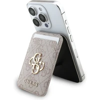 Guess 4G Metal Logo MagSafe Cardslot peňaženka so stojanom ružová - Peňaženky