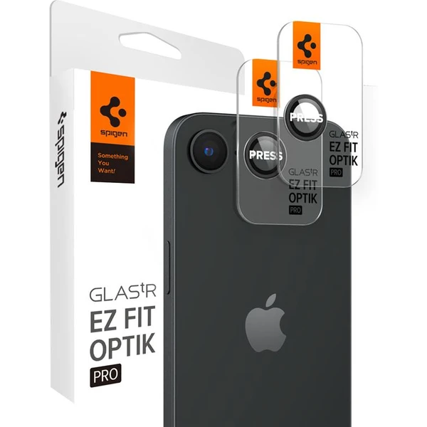 Spigen Glass tR EZ Fit Optik Pro 2 balenie skiel iPhone 17e/16e čierna - Ochranné fólie a sklo - Hlavný obrázok