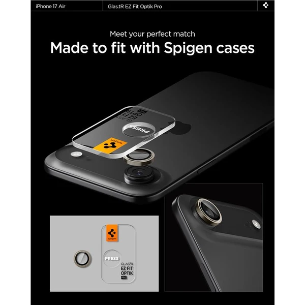 Spigen Glass TR EZ Fit Optik Pro skla iPhone Air gold (2 ks) - Ochranné fólie a sklo - Obrázok 7b44c4a6a07445b09ab7d468551a6a60
