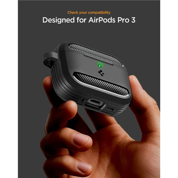 Spigen Rugged Armor puzdro AirPods Pro 3 matte black - Puzdra - Obrázok 7b45f662514641728f249bfa97374197