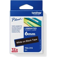Brother TZe-315 páska biela na čiernom 6 mm - Pásky pre štítkovače