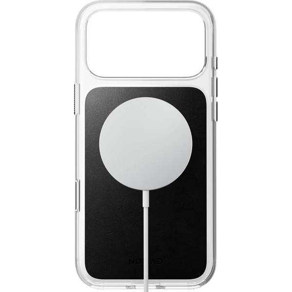 Nomad Clear Leather (Horween) MagSafe kryt iPhone 18 Pro Max Black - Puzdra - Obrázok 7b5efe60caaf414583d9a997cf33d476